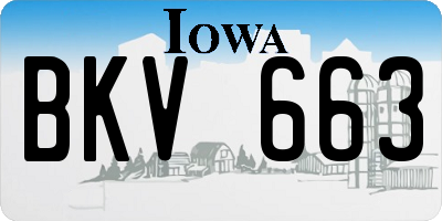 IA license plate BKV663