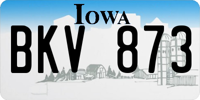 IA license plate BKV873