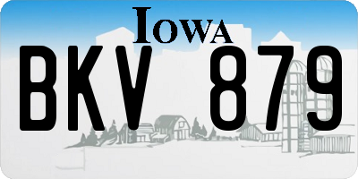 IA license plate BKV879