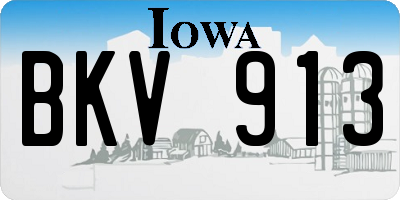 IA license plate BKV913