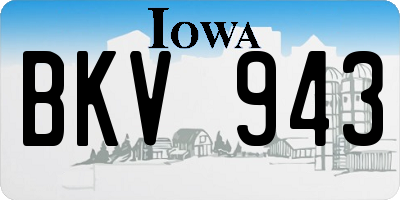 IA license plate BKV943