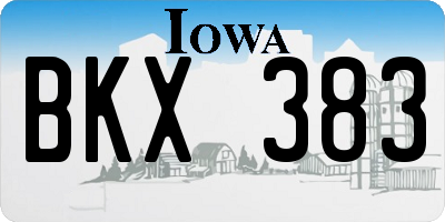 IA license plate BKX383