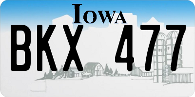 IA license plate BKX477