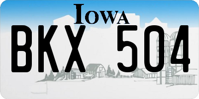 IA license plate BKX504