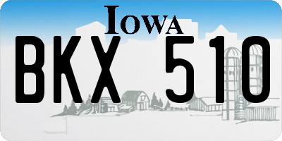 IA license plate BKX510