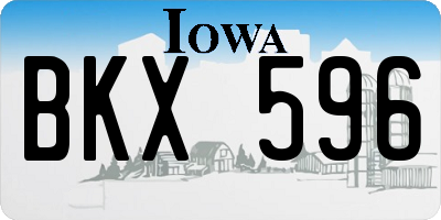 IA license plate BKX596