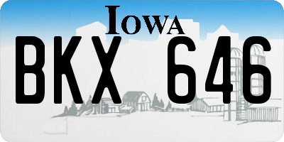 IA license plate BKX646
