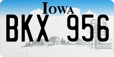 IA license plate BKX956