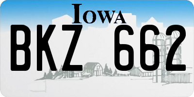 IA license plate BKZ662