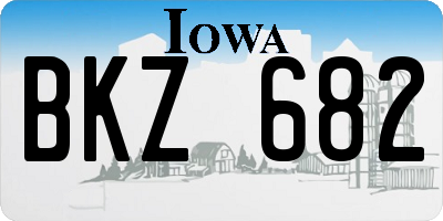 IA license plate BKZ682