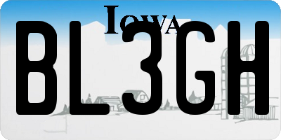 IA license plate BL3GH