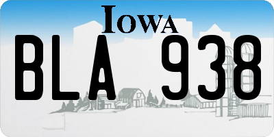 IA license plate BLA938