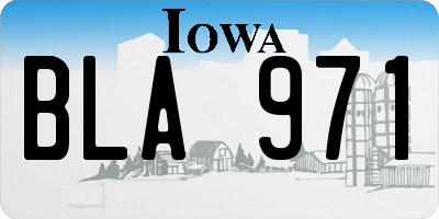 IA license plate BLA971