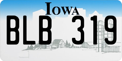 IA license plate BLB319