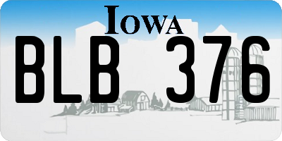 IA license plate BLB376