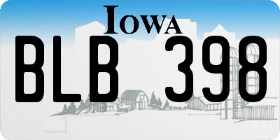 IA license plate BLB398