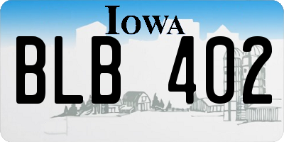 IA license plate BLB402
