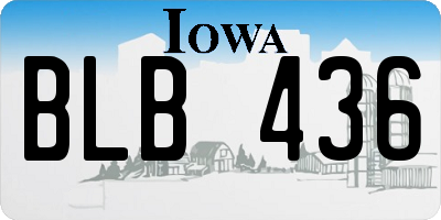 IA license plate BLB436