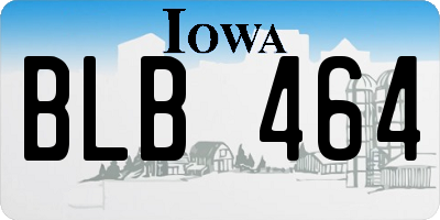IA license plate BLB464