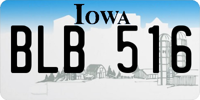 IA license plate BLB516