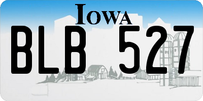 IA license plate BLB527