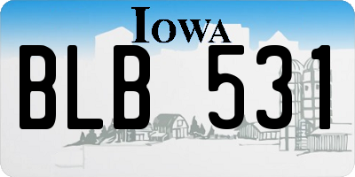 IA license plate BLB531