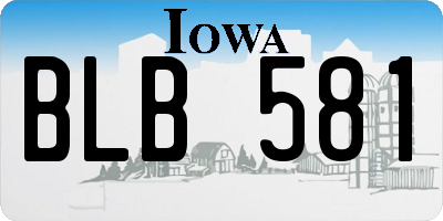 IA license plate BLB581