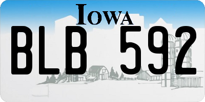 IA license plate BLB592