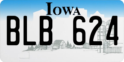 IA license plate BLB624