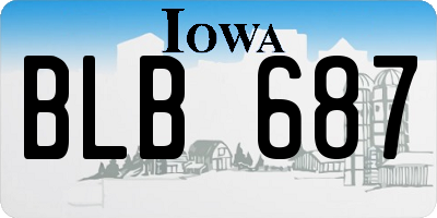 IA license plate BLB687