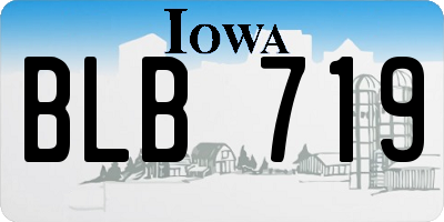IA license plate BLB719