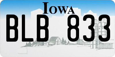 IA license plate BLB833