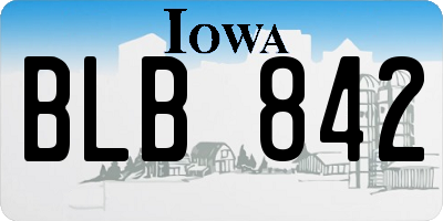 IA license plate BLB842