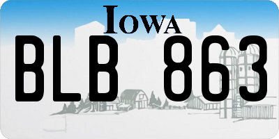 IA license plate BLB863