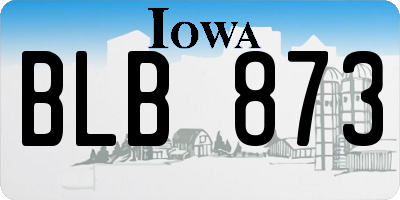 IA license plate BLB873
