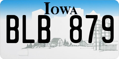 IA license plate BLB879