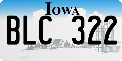 IA license plate BLC322