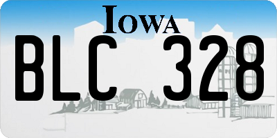 IA license plate BLC328