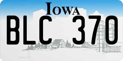 IA license plate BLC370