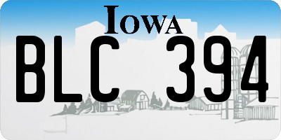 IA license plate BLC394