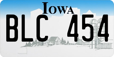 IA license plate BLC454
