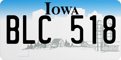 IA license plate BLC518