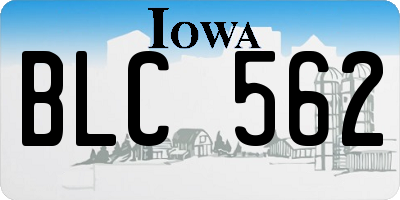 IA license plate BLC562