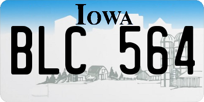 IA license plate BLC564