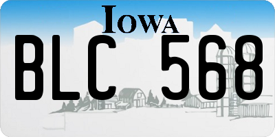 IA license plate BLC568