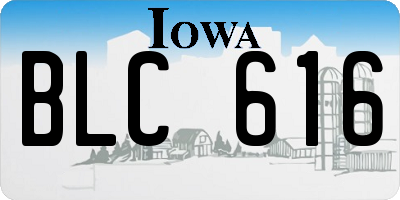 IA license plate BLC616