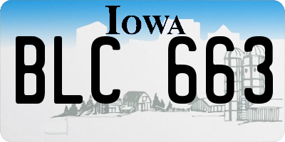 IA license plate BLC663