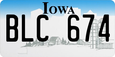 IA license plate BLC674