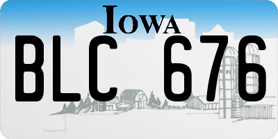 IA license plate BLC676