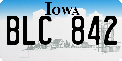 IA license plate BLC842